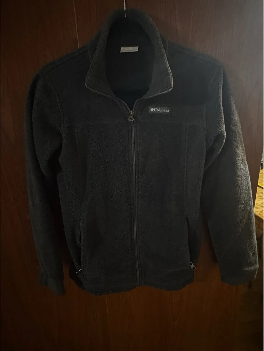 Columbia Boys Steens Mountain Fleece Jacket Black L 14/16 Full Zip WB6760
